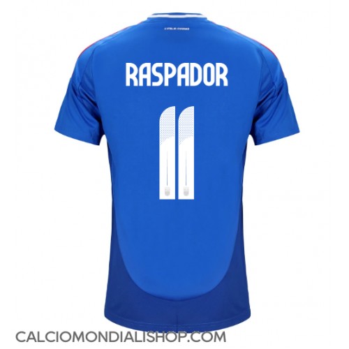 Maglie da calcio Italia Giacomo Raspadori #11 Prima Maglia Europei 2024 Manica Corta